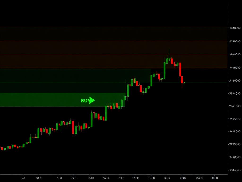 MT5 chart with weighted support and resistance zones